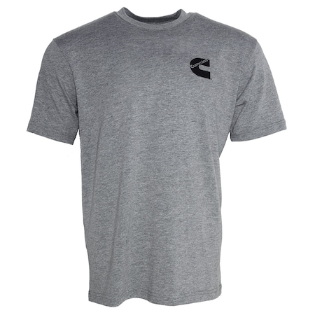 Unisex T-Shirt Short Sleeve Sport Gray Cotton Blend Tagless Tee - Small
